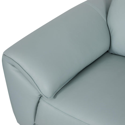 Contemporary Top Grain Leather Power Sectional – Left Chaise, USB Ports, Extendable Footrests