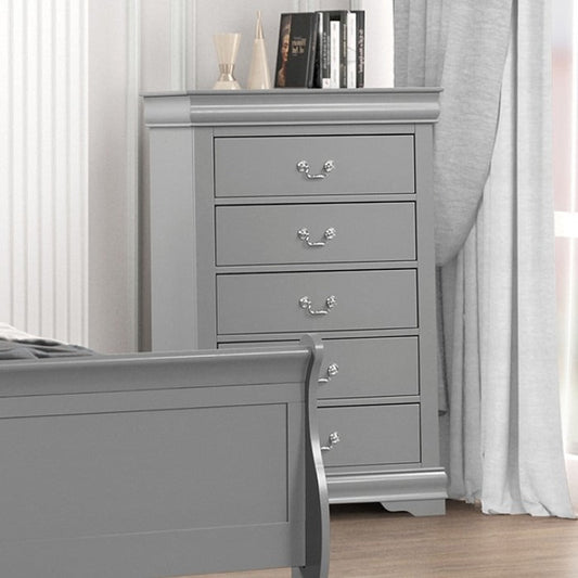 Transitional Solid Wood Chest with English Dovetail Drawers and Bracket Feet
