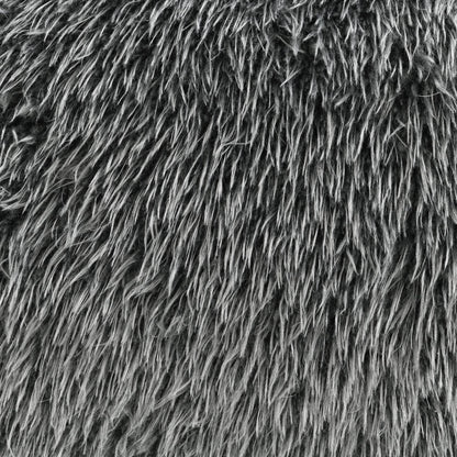 Contemporary Faux Fur Swivel Chair – Plush Shaggy Texture, Full Swivel + Ball Pillows