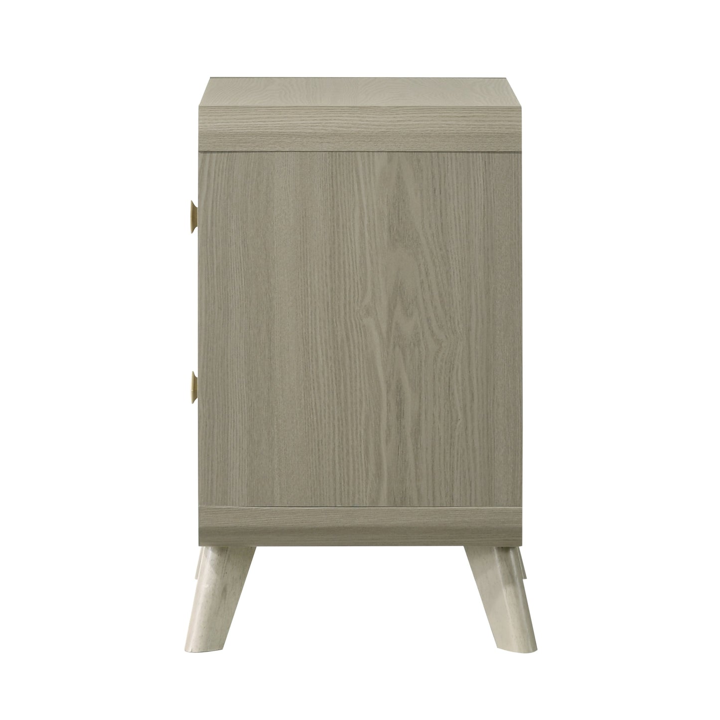 Modern Gray Nightstand with Smooth-Glide Drawers