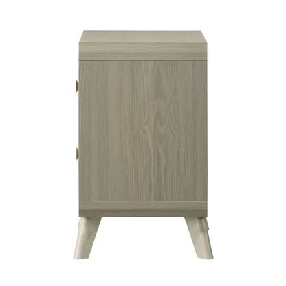 Modern Gray Nightstand with Smooth-Glide Drawers