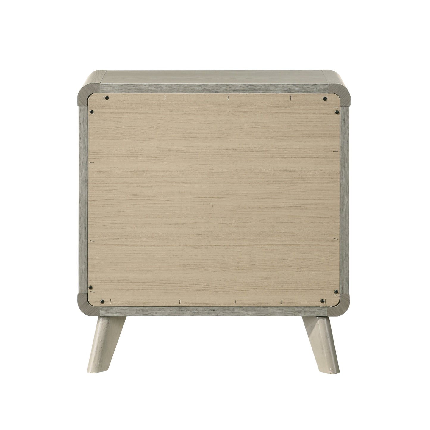Modern Gray Nightstand with Smooth-Glide Drawers