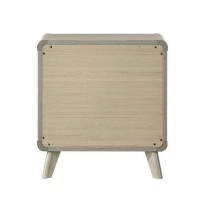 Modern Gray Nightstand with Smooth-Glide Drawers