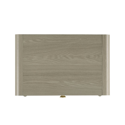 Modern Gray Nightstand with Smooth-Glide Drawers