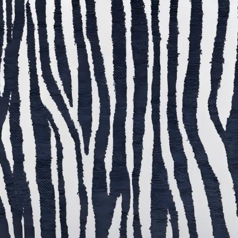 Contemporary Zebra-Stripe Accent Chair – Sculptural Cylindrical Backrest