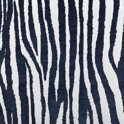 Contemporary Zebra-Stripe Accent Chair – Sculptural Cylindrical Backrest