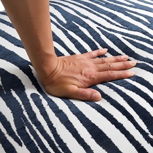 Contemporary Zebra-Stripe Accent Chair – Sculptural Cylindrical Backrest