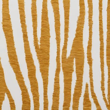 Contemporary Zebra-Stripe Accent Chair – Sculptural Cylindrical Backrest