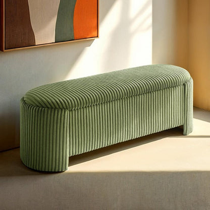 Modern Corduroy Storage Bench - Built with Engineered Wood