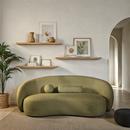 Contemporary Sculpted Sofa – Floating Design, High Density Foam and Pocketed Coil
