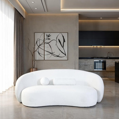 Contemporary Sculpted Sofa – Floating Design, High Density Foam and Pocketed Coil