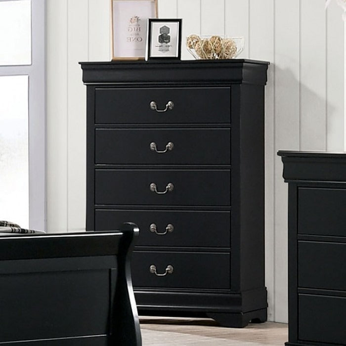 Transitional Solid Wood Chest with English Dovetail Drawers and Bracket Feet