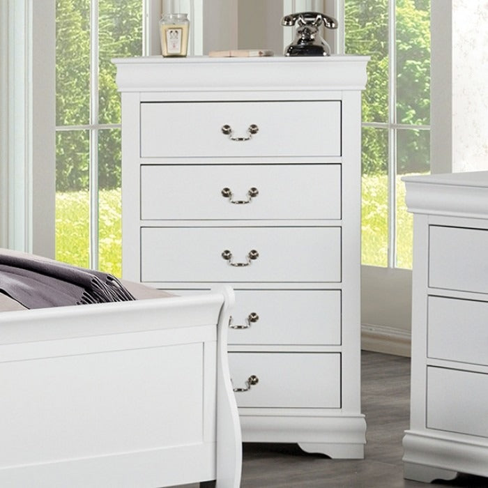 Transitional Solid Wood Chest with English Dovetail Drawers and Bracket Feet
