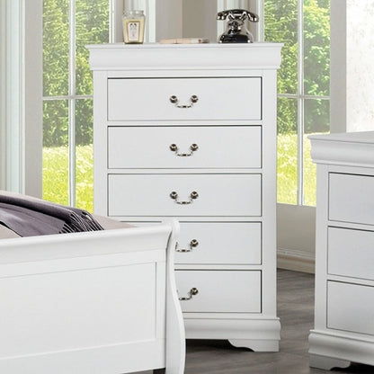 Transitional Solid Wood Chest with English Dovetail Drawers and Bracket Feet