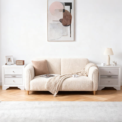 Fully Assembled Contemporary Solid Wood  Nightstand with 3 Drawers